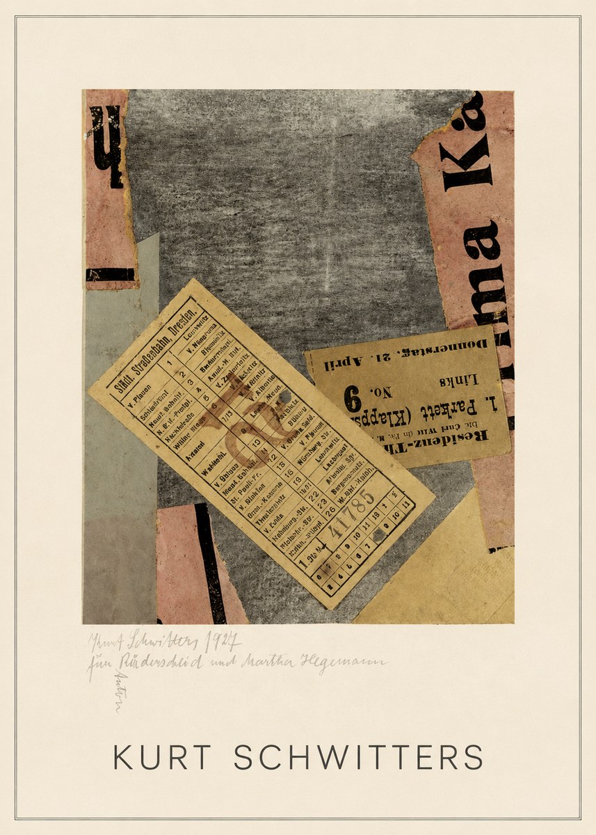 Kurt Schwitters Merz Collage No4 - Plakát