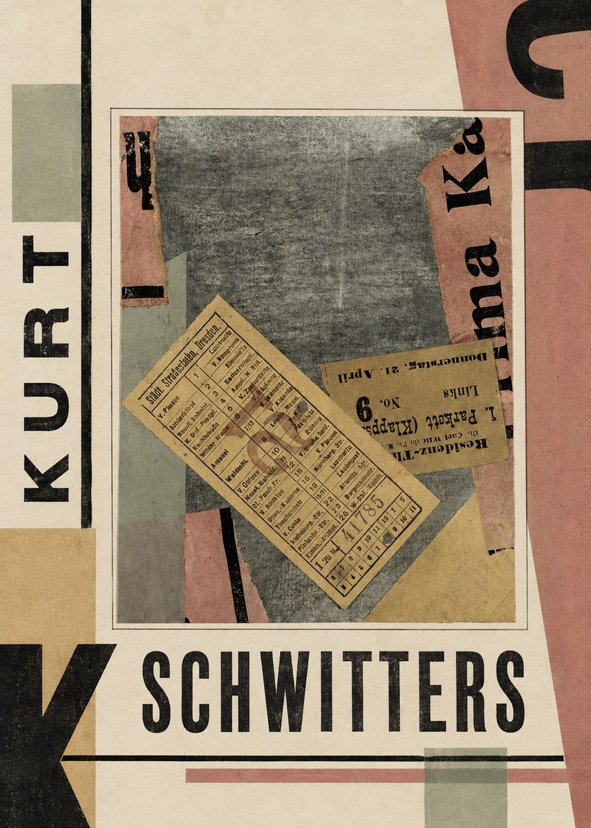 Kurt Schwitters Merz Collage No5 - Plakát