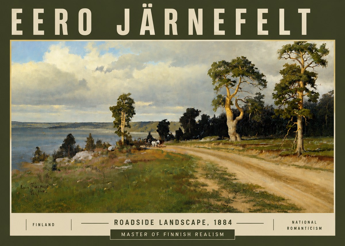 Eero Järnefelt Roadside Landscape, 1884 No5 - Plakát
