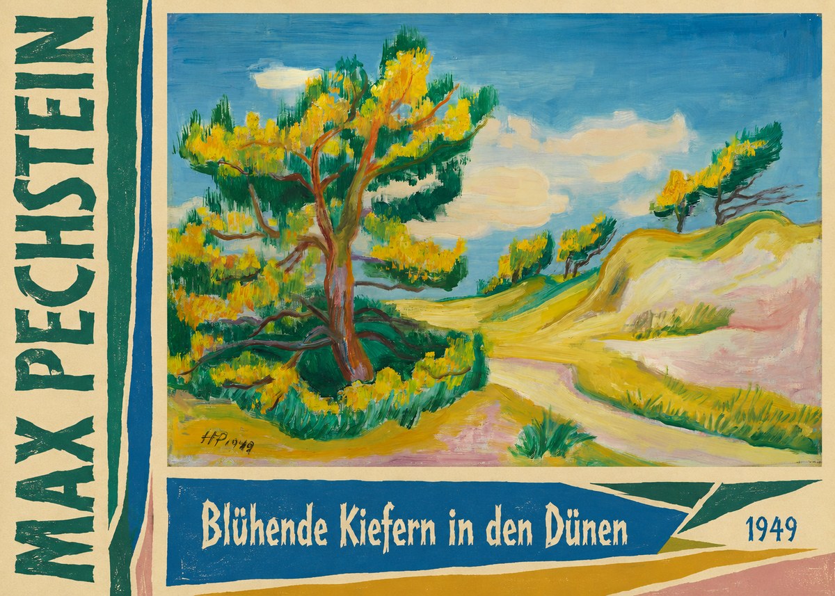 Max Pechstein Blühende Kiefern in Den Dünen No2 - Plakát