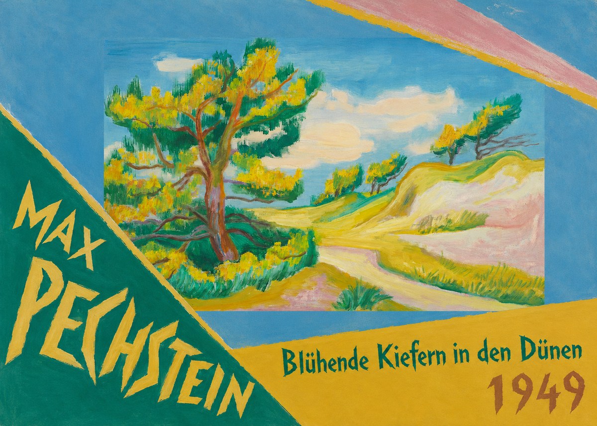 Max Pechstein Blühende Kiefern in Den Dünen No5 - Plakát