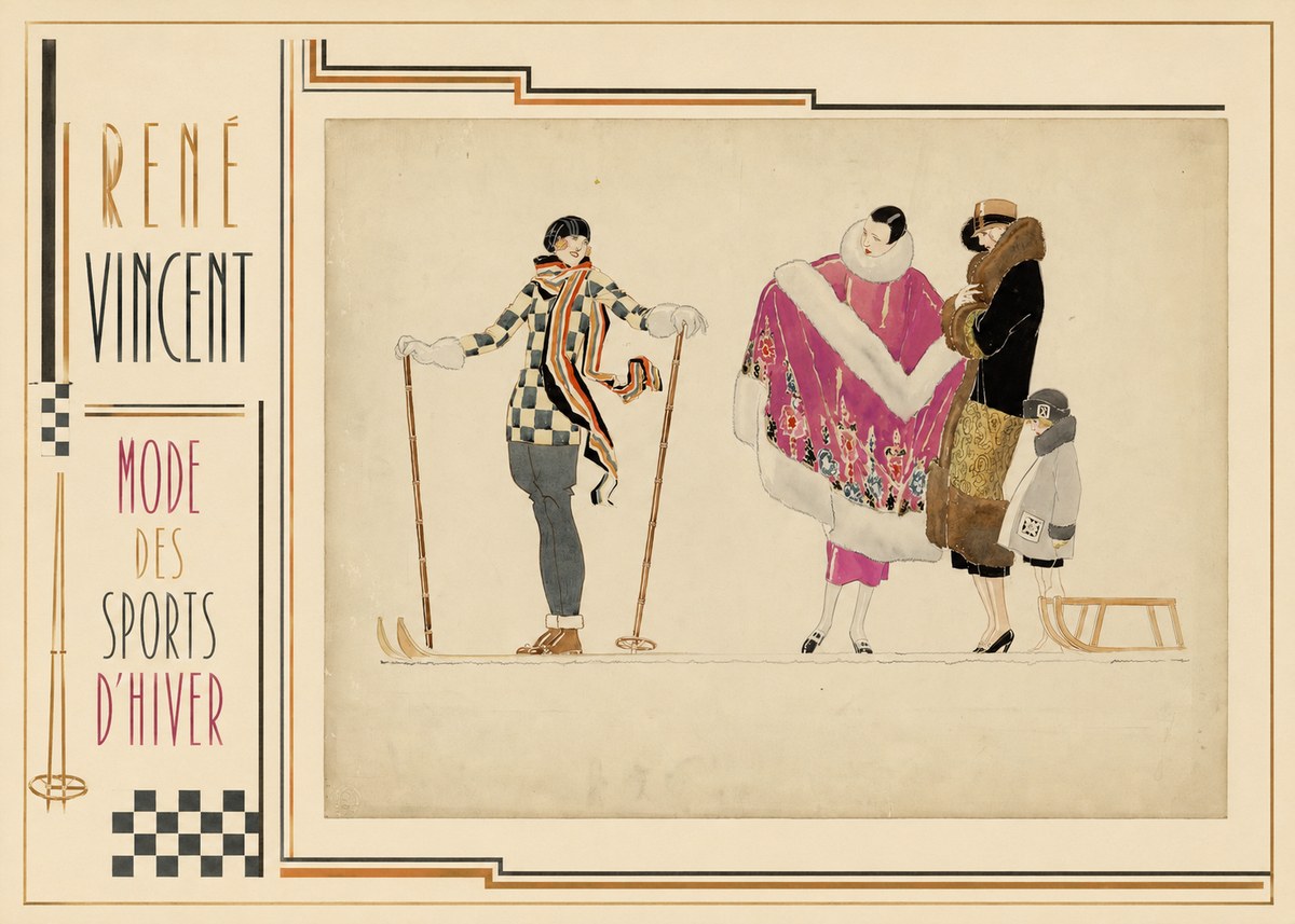 René Vincent Mode Des Sports D'hiver No2 - Plakát