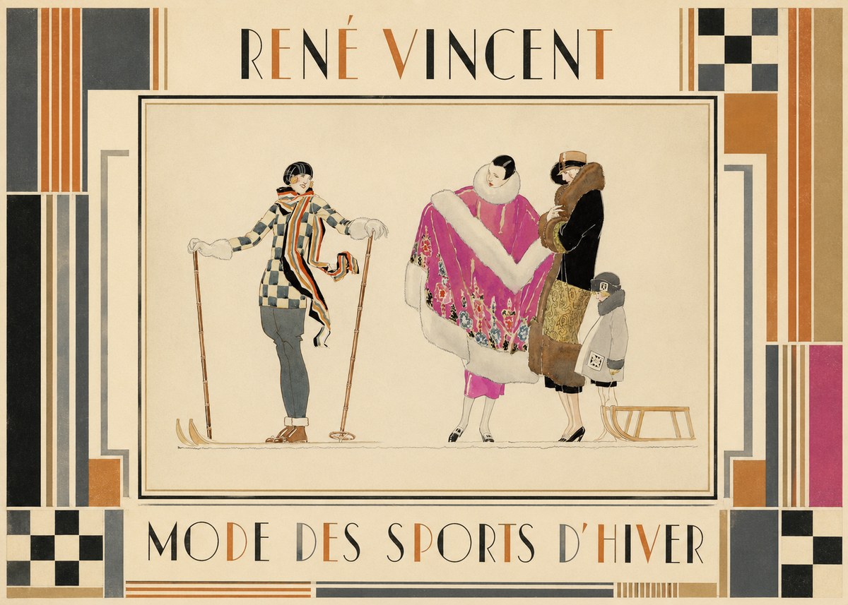 René Vincent Mode Des Sports D'hiver No4 - Plakát