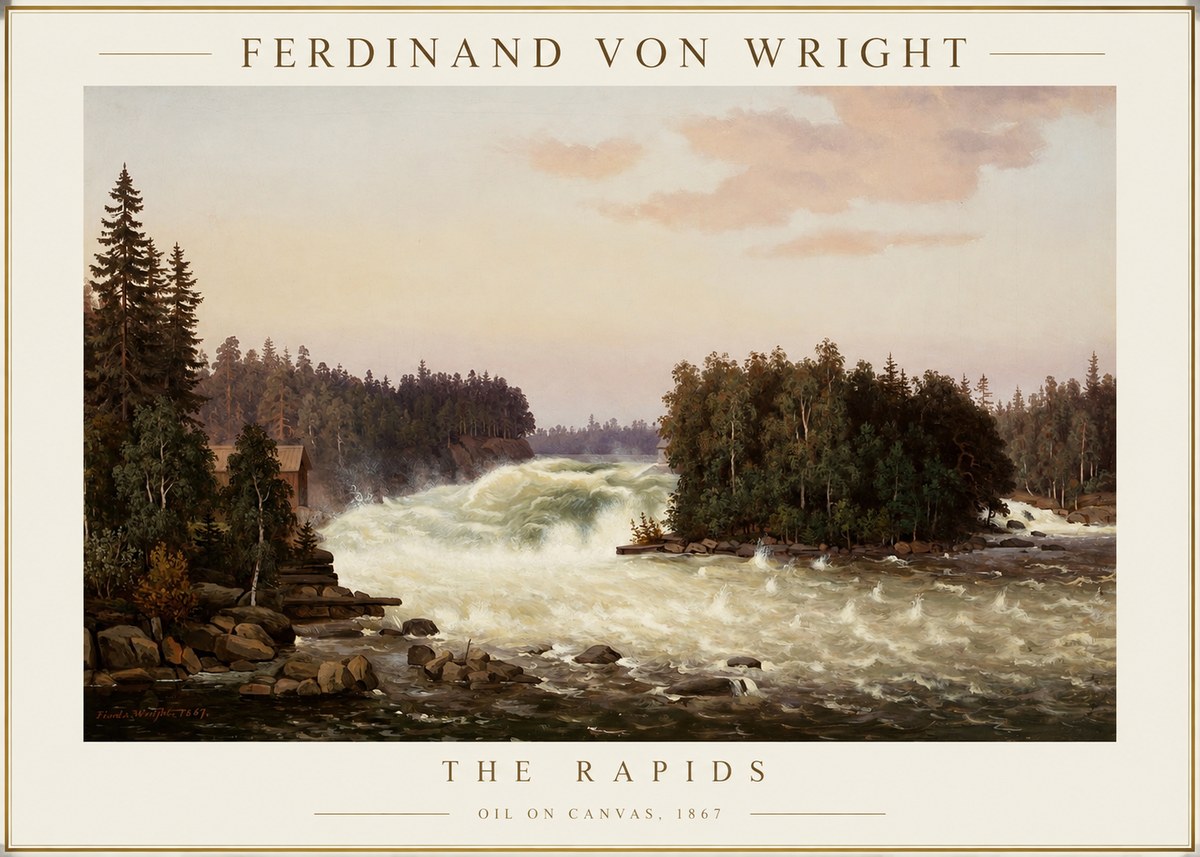 Ferdinand von Wright The Rapids No1 - Plakát