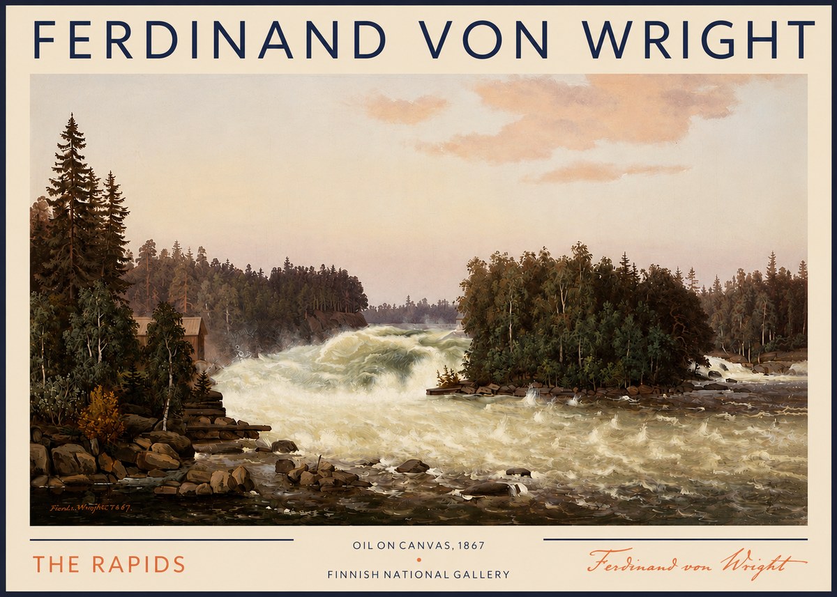 Ferdinand von Wright The Rapids No4 - Plakát