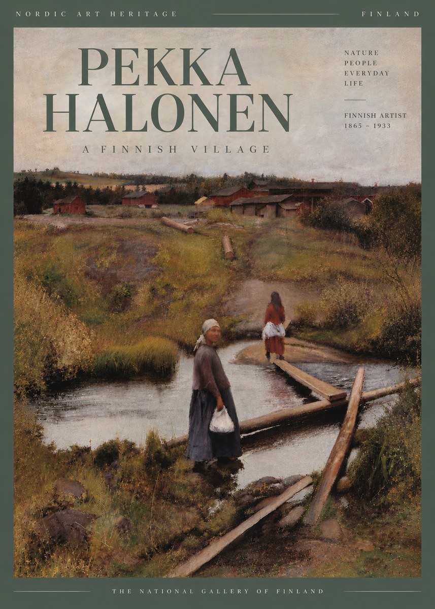 Pekka Halonen A Finnish Village No4 - Plakát