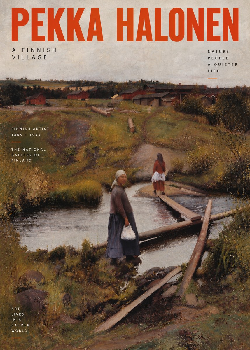 Pekka Halonen A Finnish Village No5 - Plakát