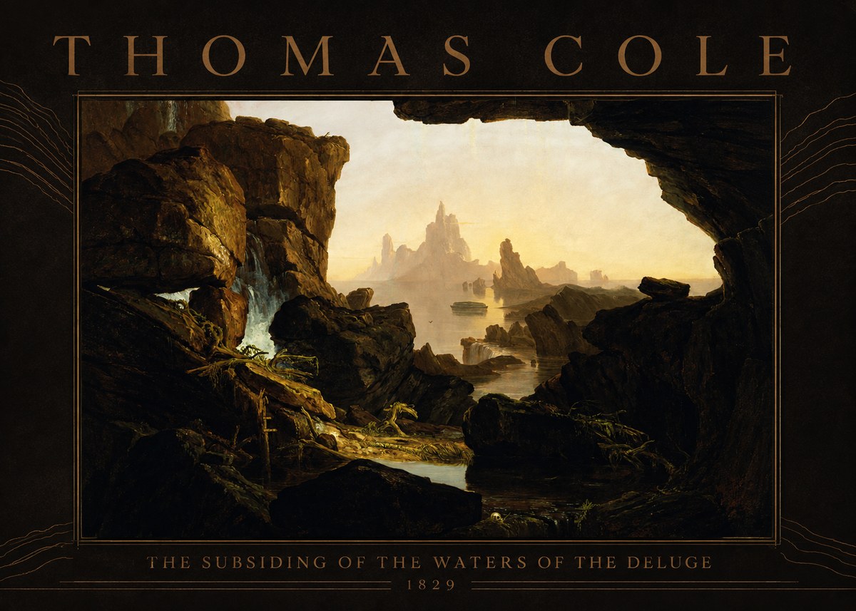 Thomas Cole The Subsiding of the Waters of the Deluge II No4 - Plakát