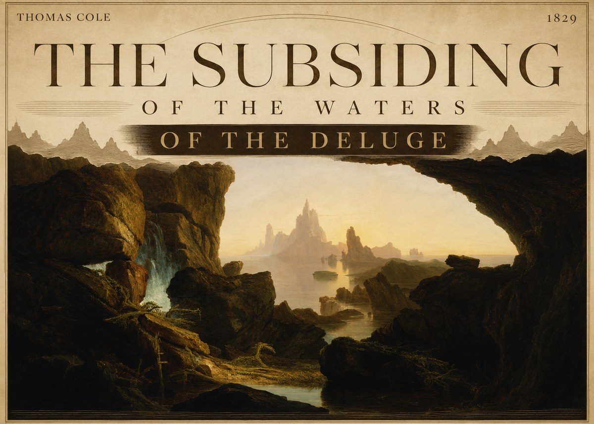 Thomas Cole The Subsiding of the Waters of the Deluge II No6 - Plakát