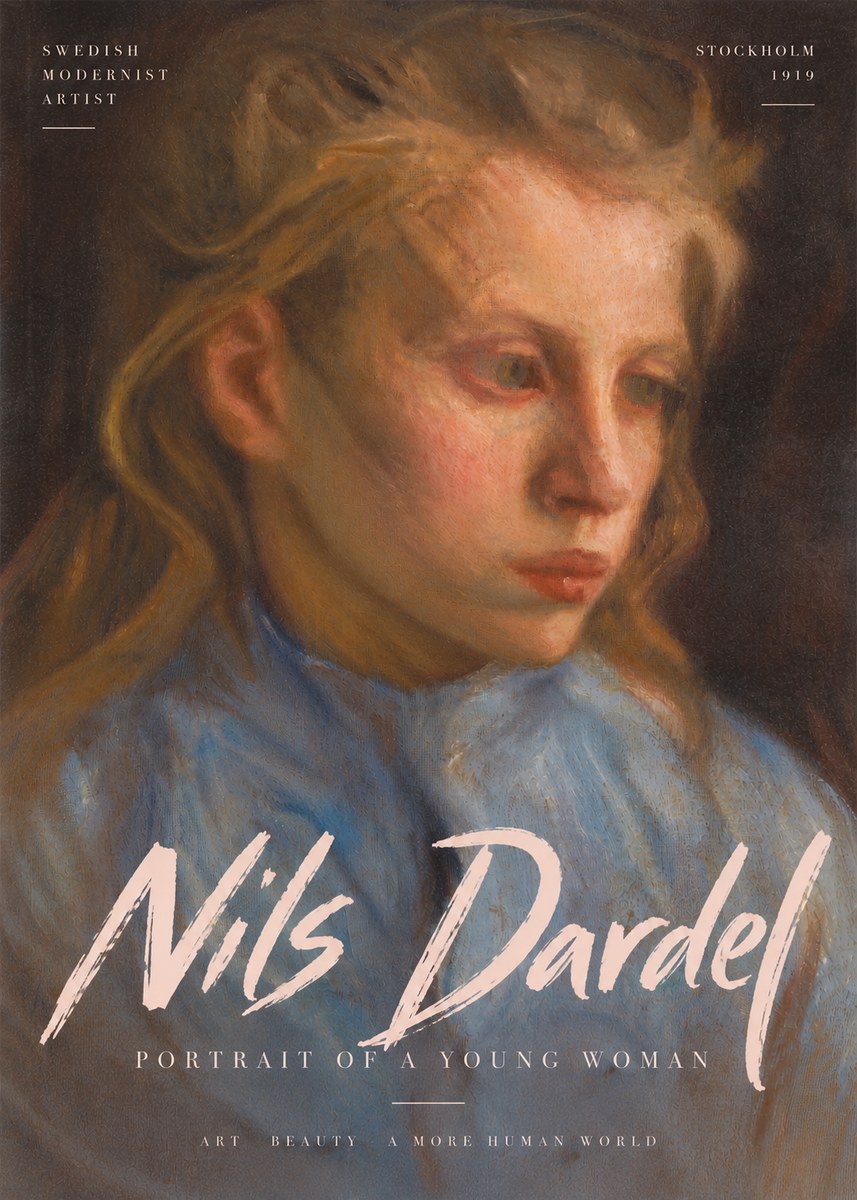 Nils Dardel Portrait of a Young Woman No5 - Plakát