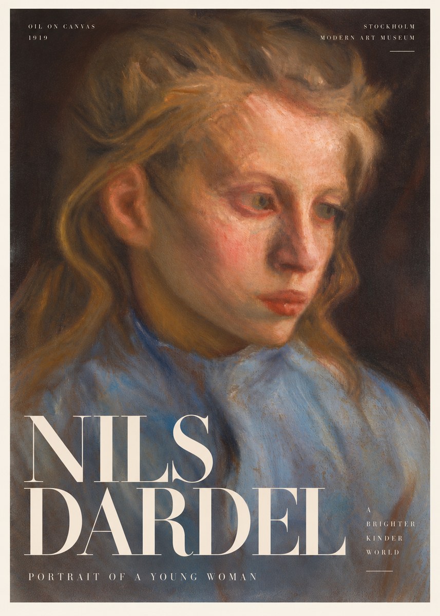 Nils Dardel Portrait of a Young Woman No6 - Plakát
