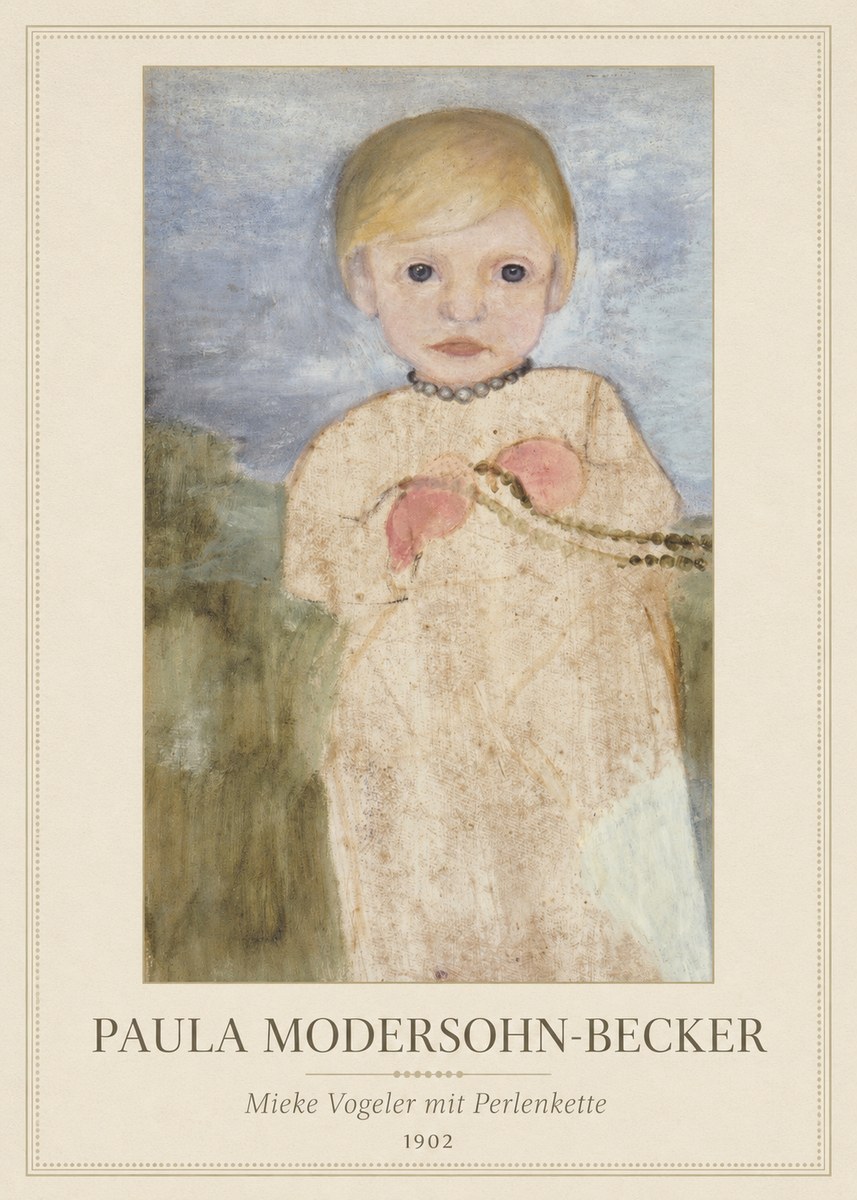 Paula Modersohn-Becker Mieke Vogeler Mit Perlenkette No1 - Plakát
