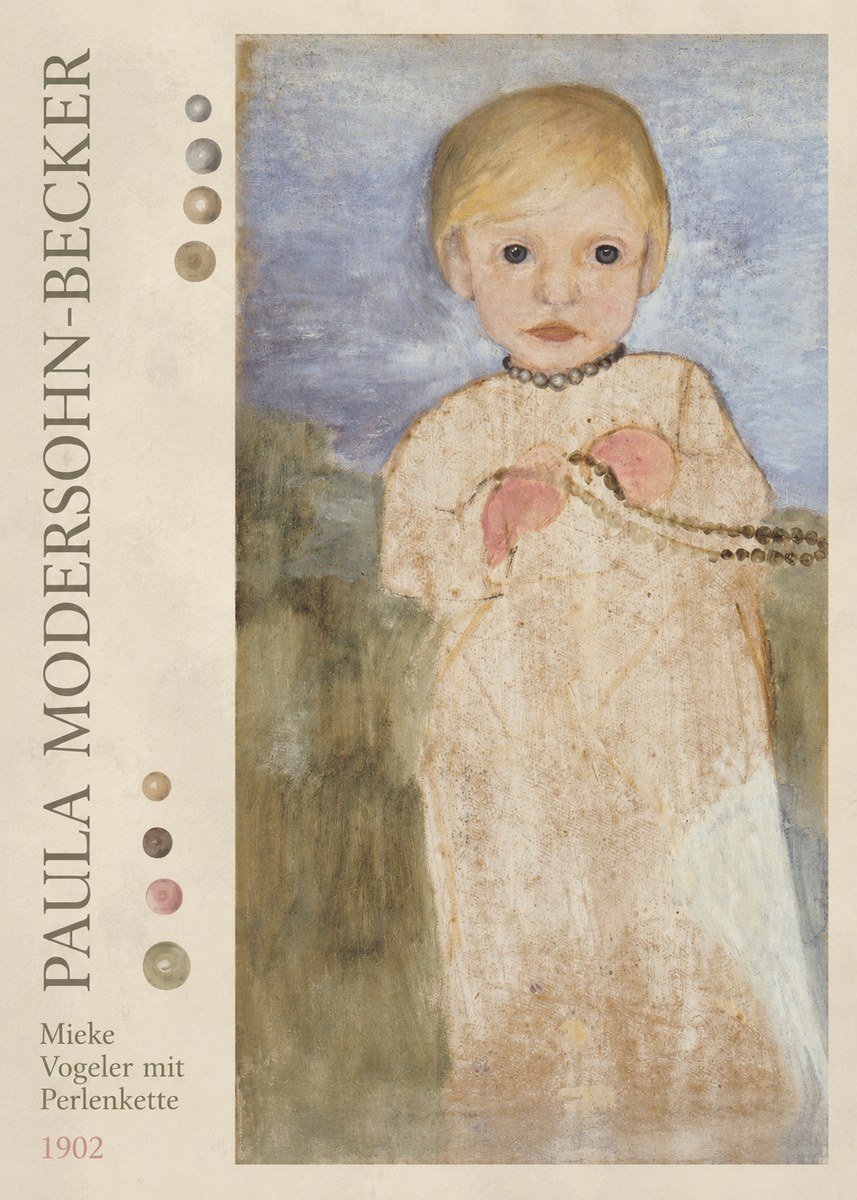 Paula Modersohn-Becker Mieke Vogeler Mit Perlenkette No3 - Plakát