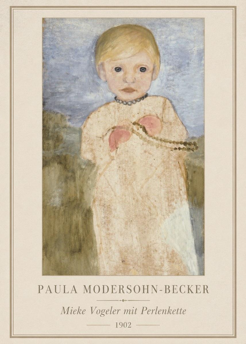 Paula Modersohn-Becker Mieke Vogeler Mit Perlenkette No5 - Plakát