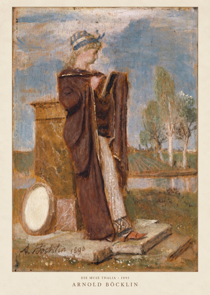 Arnold Böcklin Die Muse Thalia II No2 - Plakát