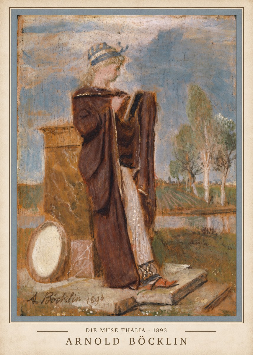 Arnold Böcklin Die Muse Thalia II No4 - Plakát