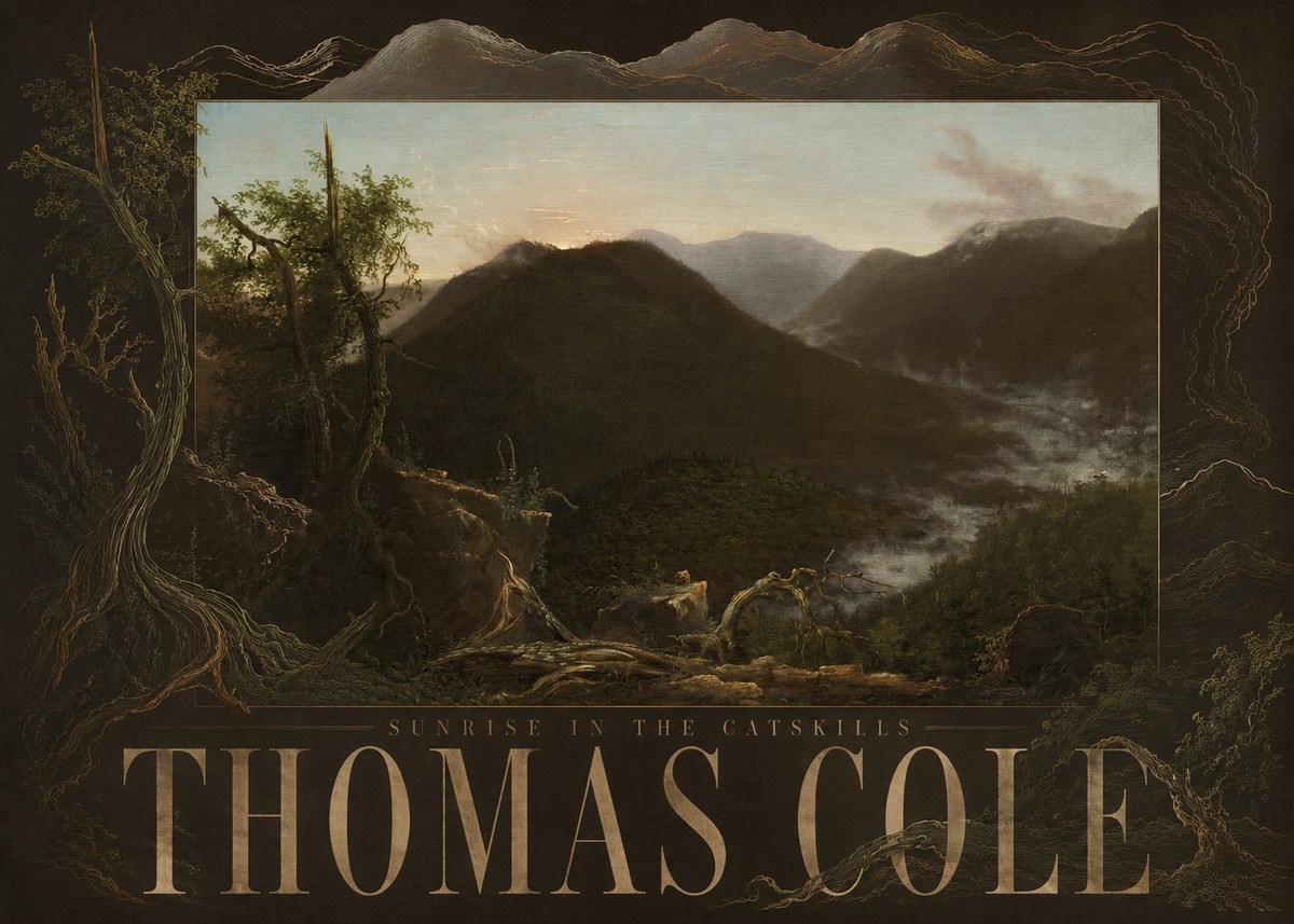 Thomas Cole Sunrise in the Catskills II No5 - Plakát