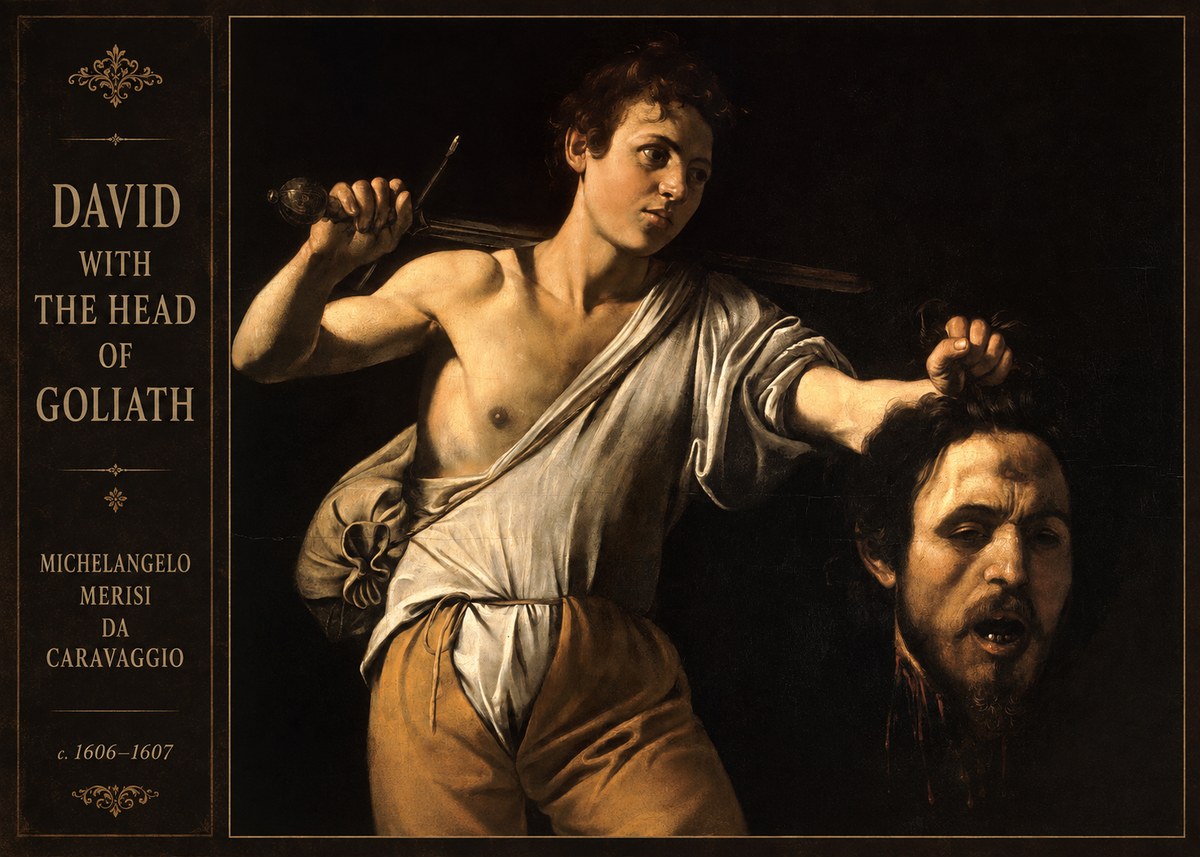 Michelangelo Merisi da Caravaggio David with the Head of Goliath V No2 - Plakát