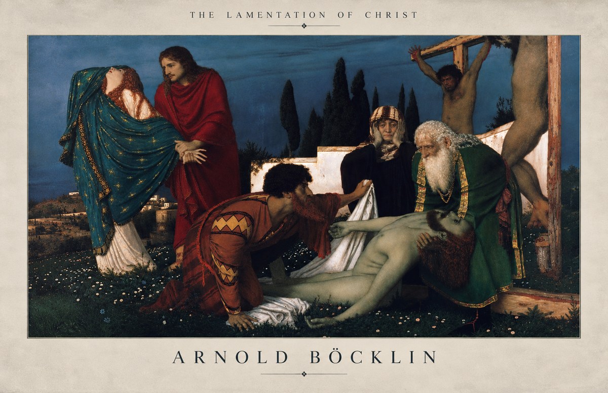 Arnold Böcklin The Lamentation of Christ No3 - Plakát