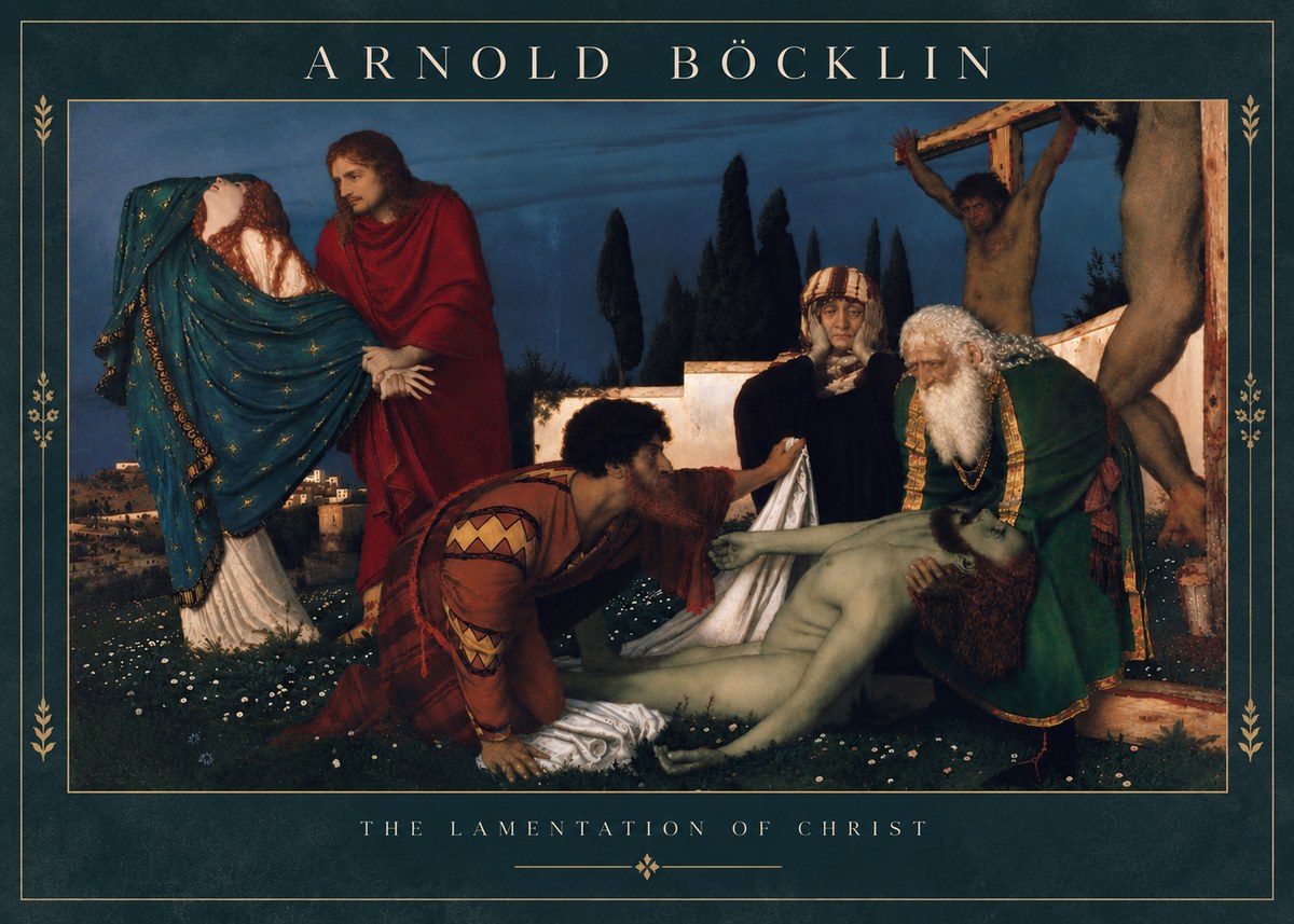 Arnold Böcklin The Lamentation of Christ No6 - Plakát
