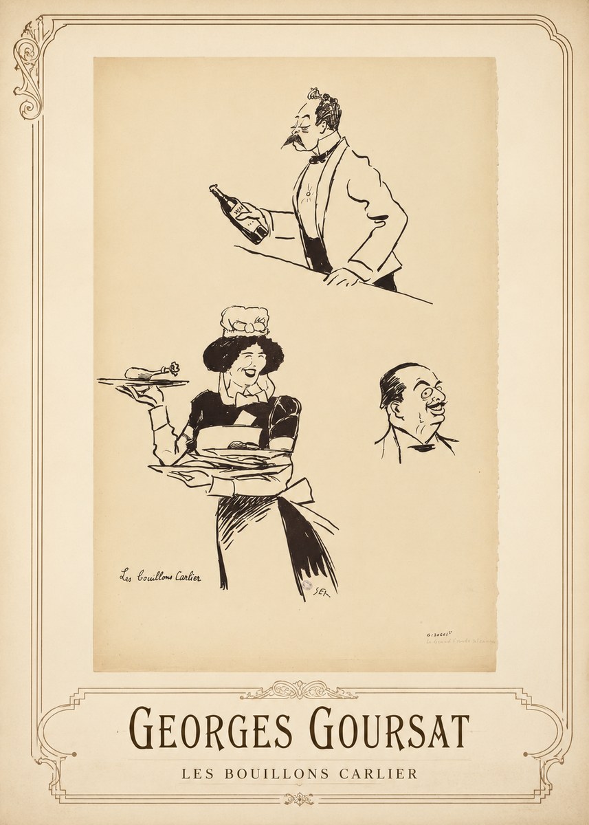 Georges Goursat Les Bouillons Carlier II No1 - Plakát