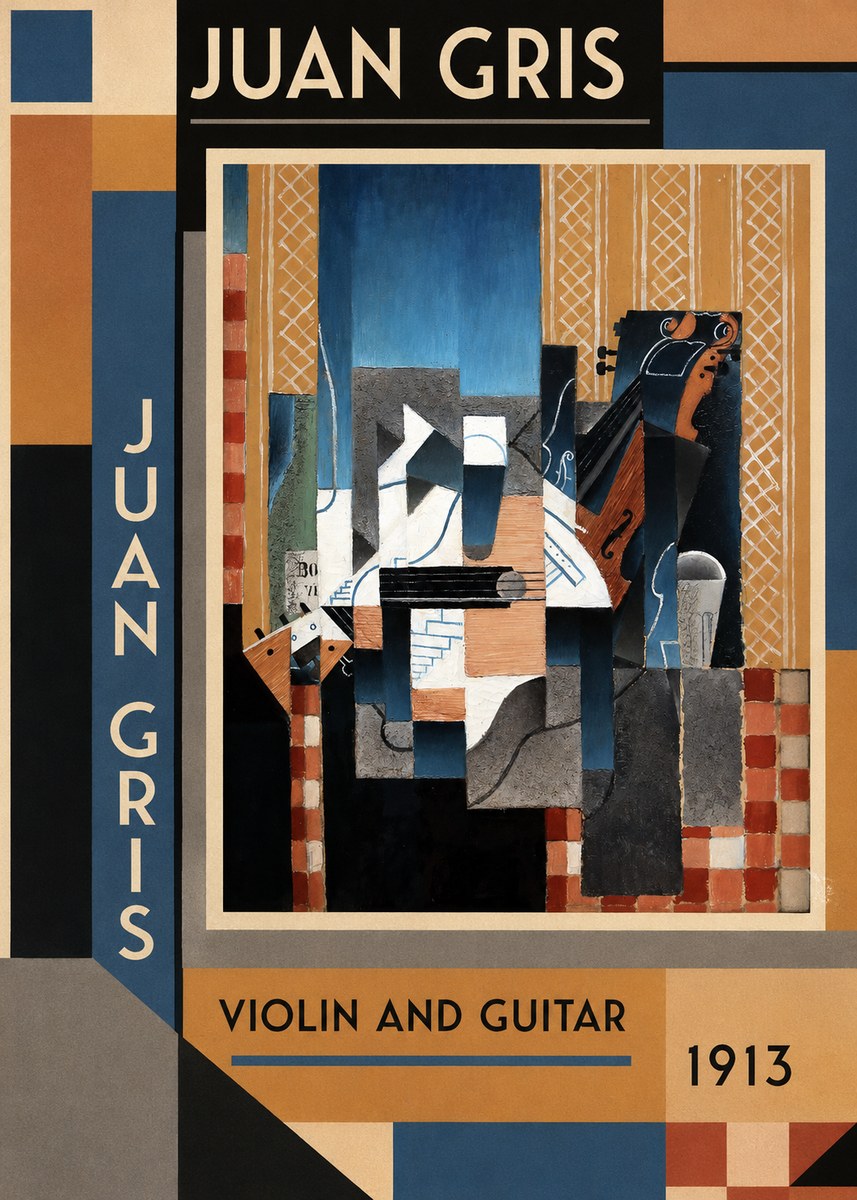 Juan Gris Violin and Guitar II No2 - Plakát