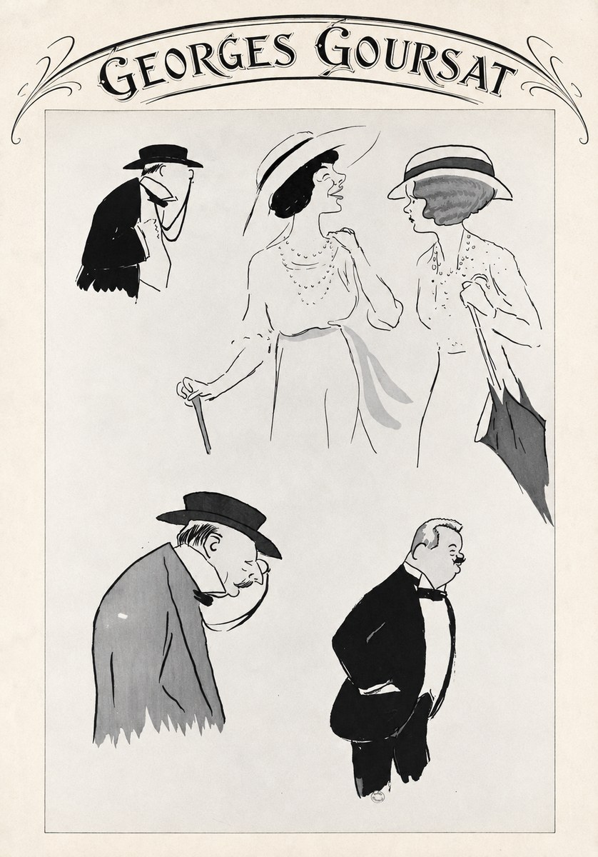 Georges Goursat Character Studies No4 - Plakát