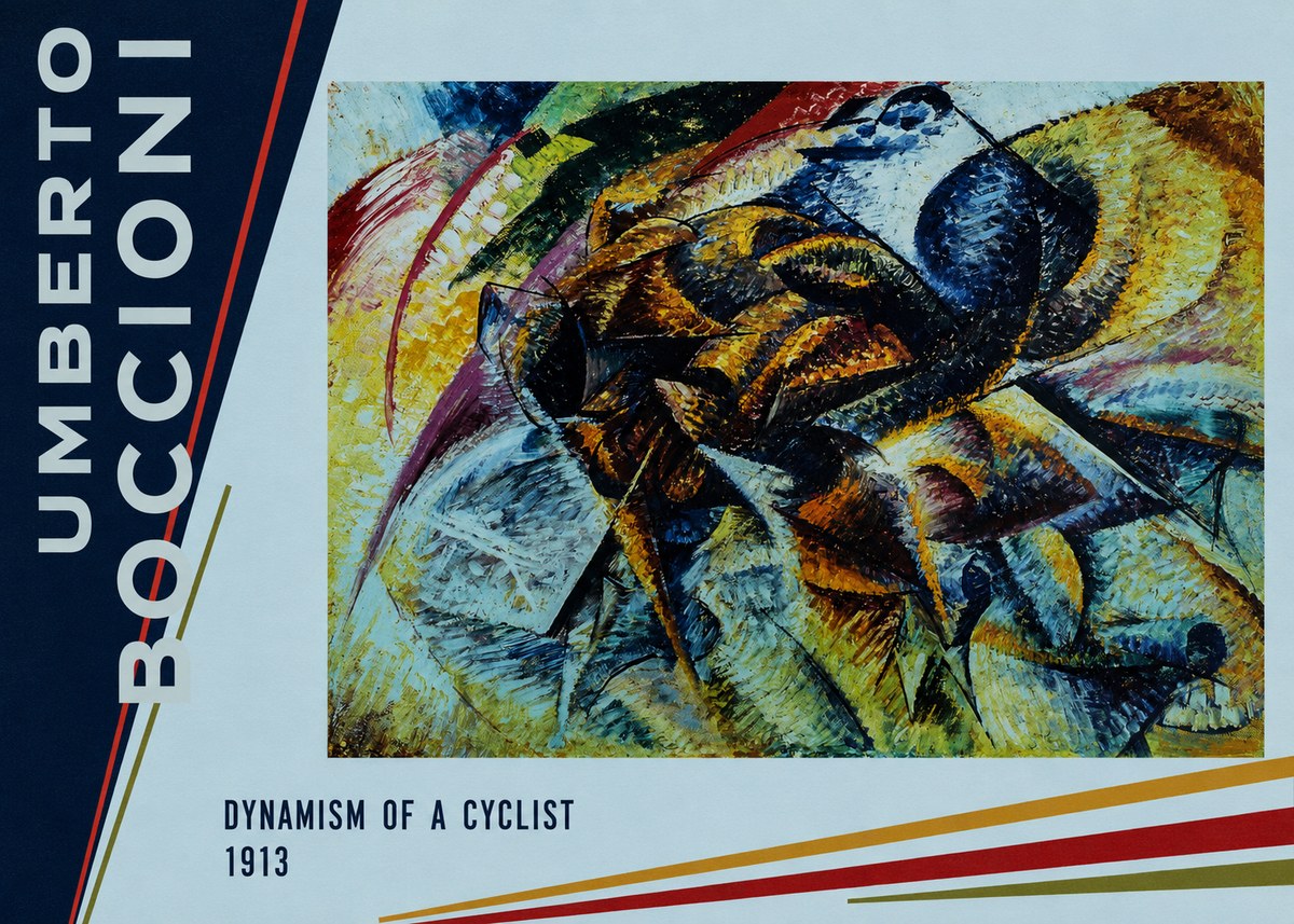 Umberto Boccioni Dynamism of a Cyclist II No2 - Plakát