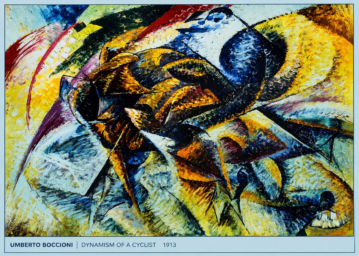 Umberto Boccioni Dynamism of a Cyclist II No5 - Plakát