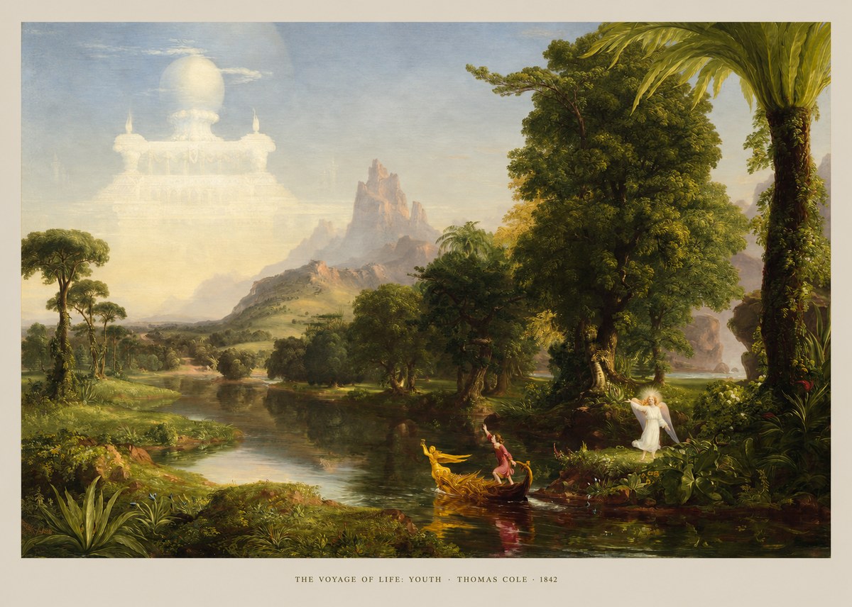 Thomas Cole The Voyage of Life: Youth V No6 - Plakát