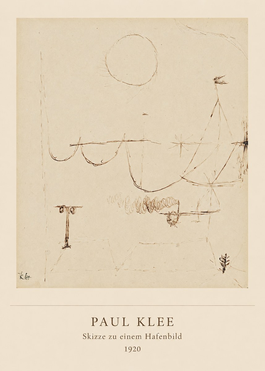 Paul Klee Skizze Zu Einem Hafenbild No5 - Plakát
