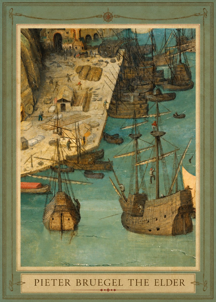 Pieter Bruegel A Port Scene No1 - Plakát