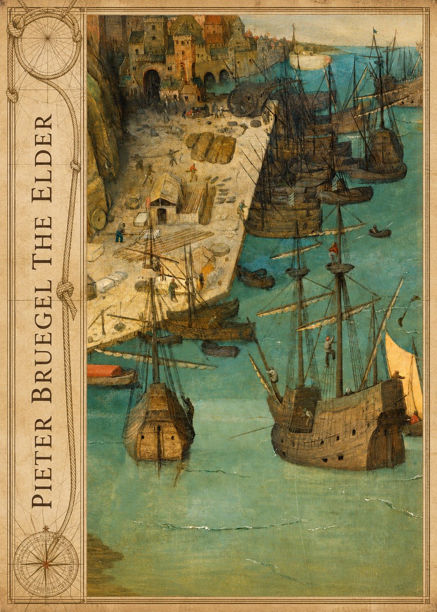 Pieter Bruegel A Port Scene No2 - Plakát