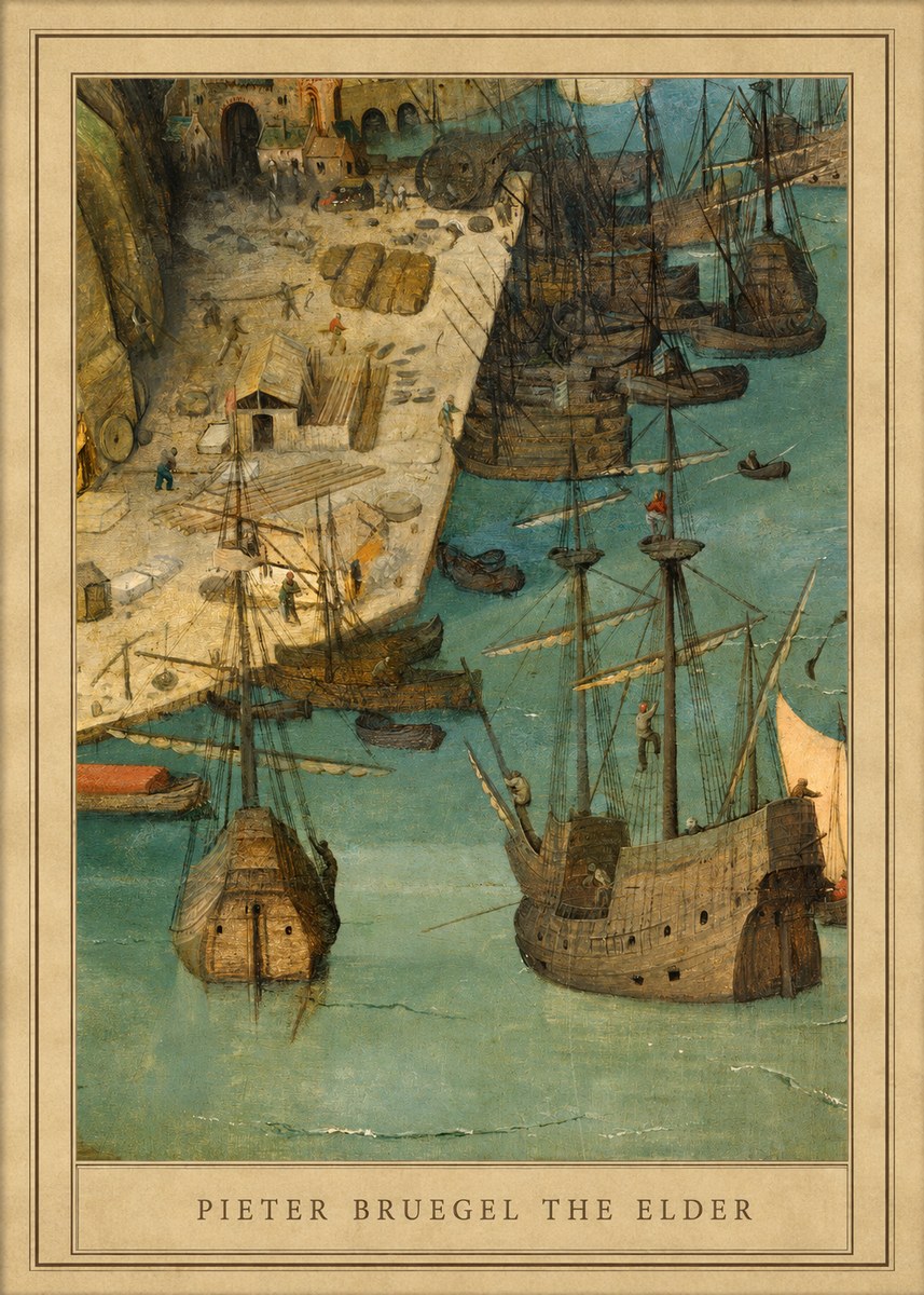 Pieter Bruegel A Port Scene No4 - Plakát
