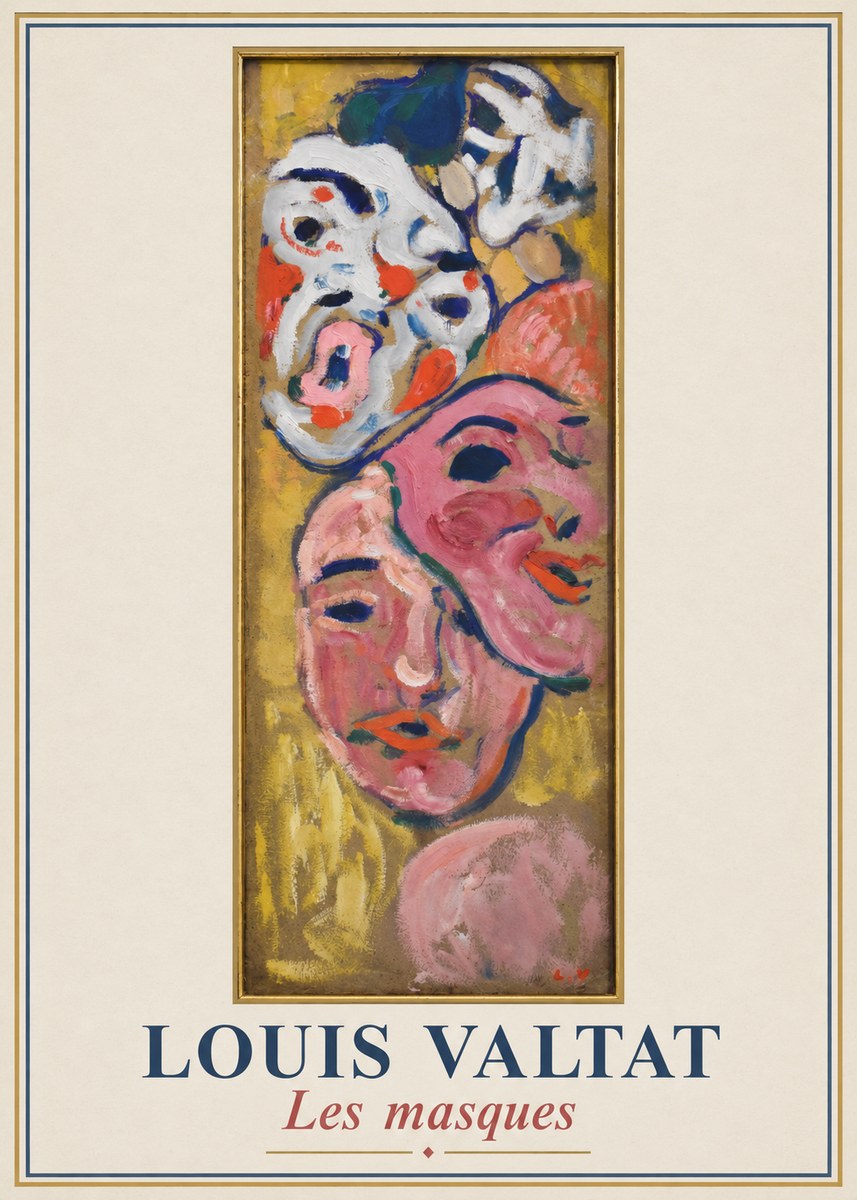 Louis Valtat Les Masques No1 - Plakát