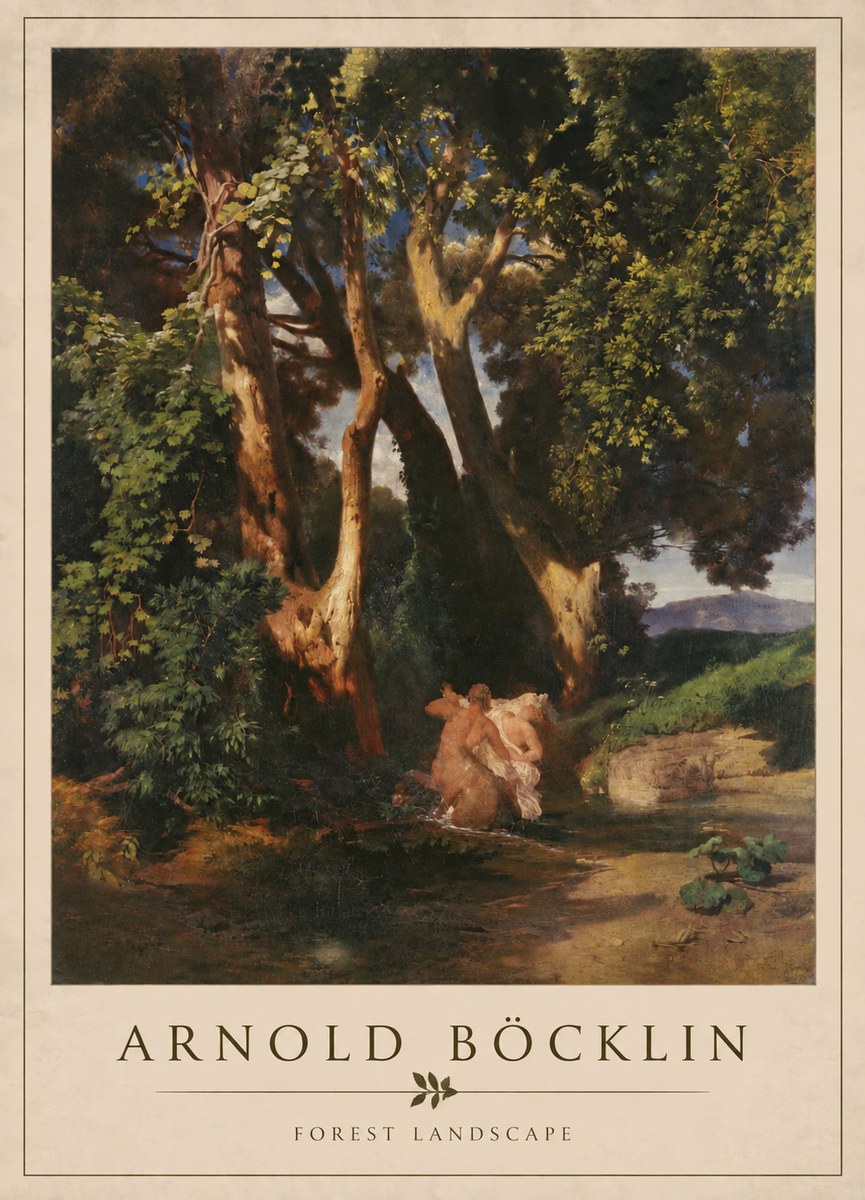 Arnold Böcklin Forest Landscape No3 - Plakát