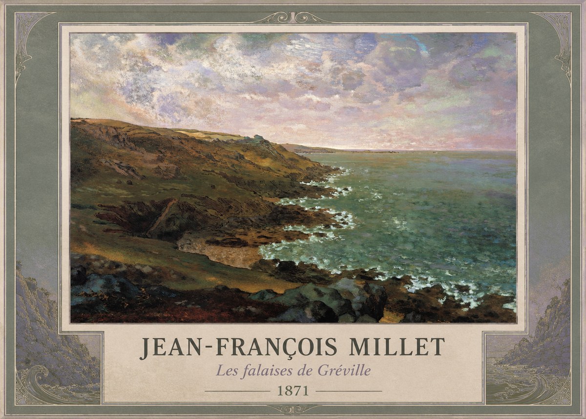 Jean-François Millet Les Falaises De Gréville No1 - Plakát