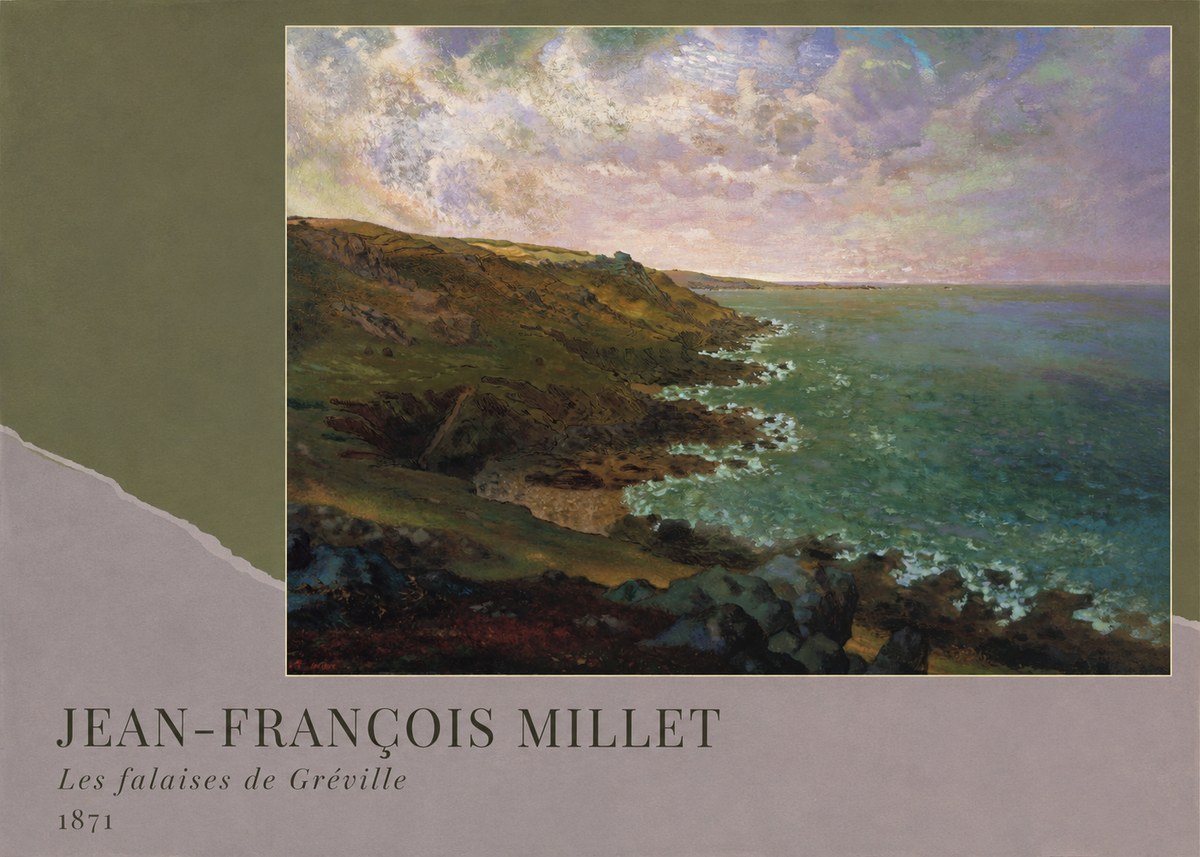 Jean-François Millet Les Falaises De Gréville No2 - Plakát
