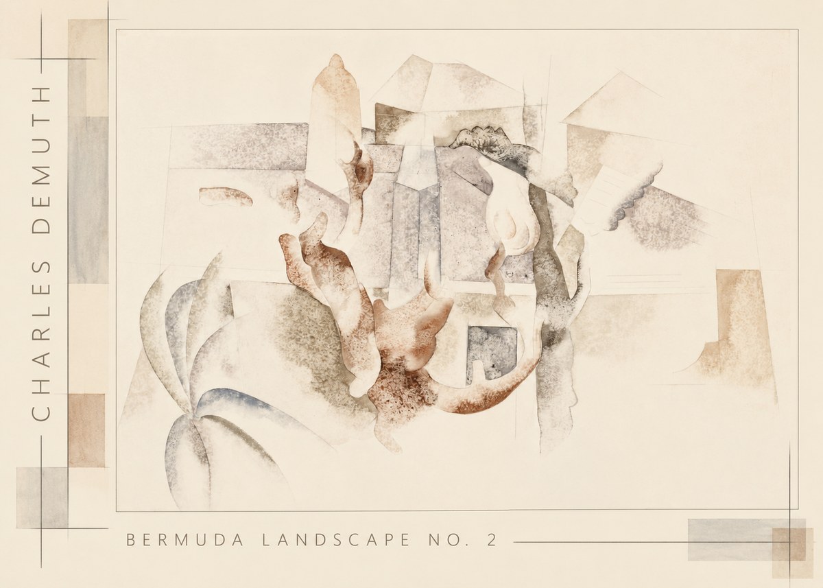 Charles Demuth Bermuda Landscape No. 2 No2 - Plakát