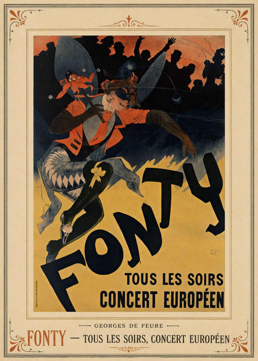 Georges de Feure Fonty III No4 - Plakát