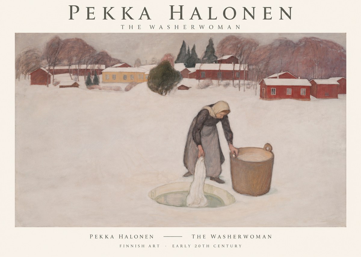 Pekka Halonen The Washerwoman No1 - Plakát