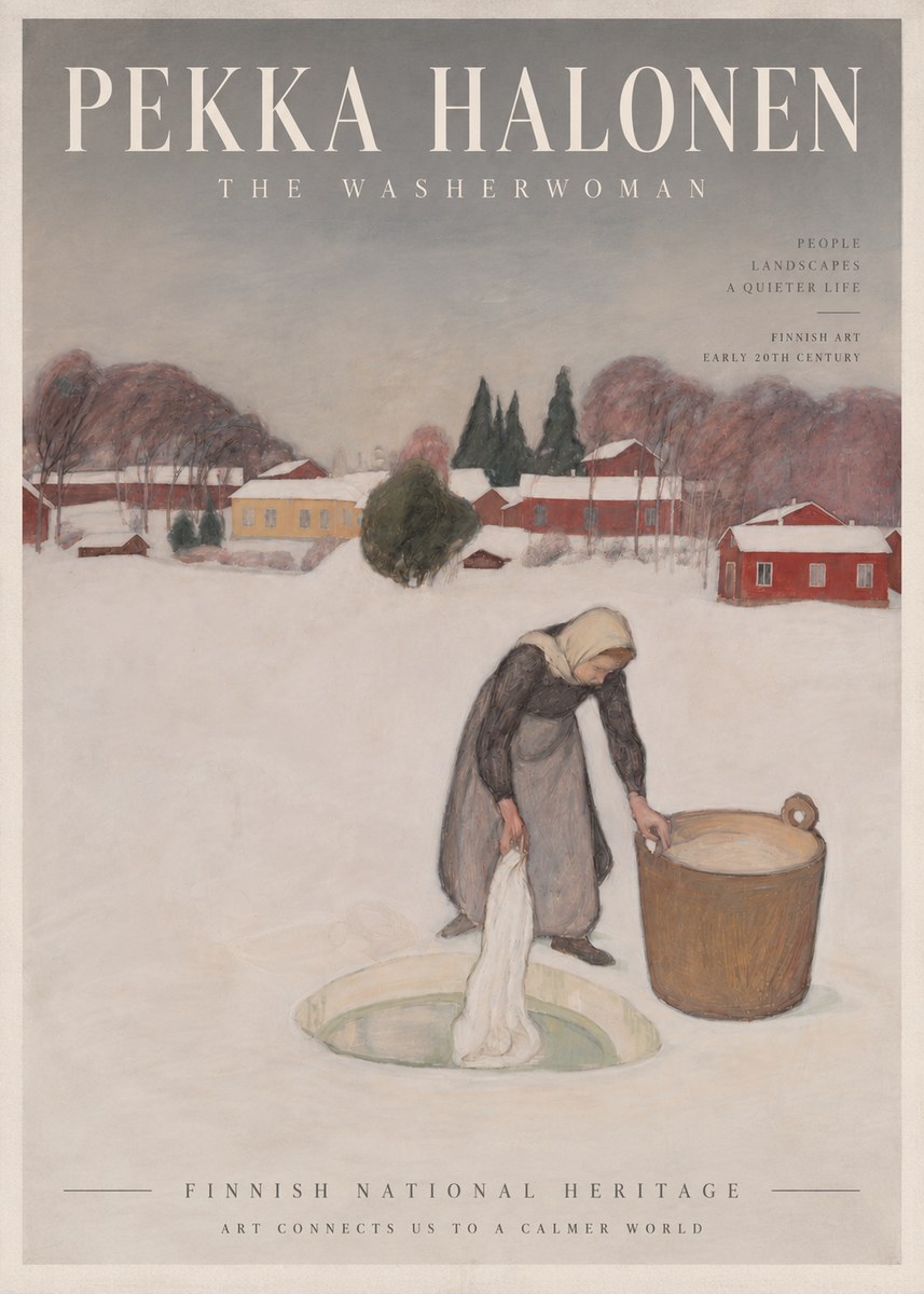 Pekka Halonen The Washerwoman No3 - Plakát