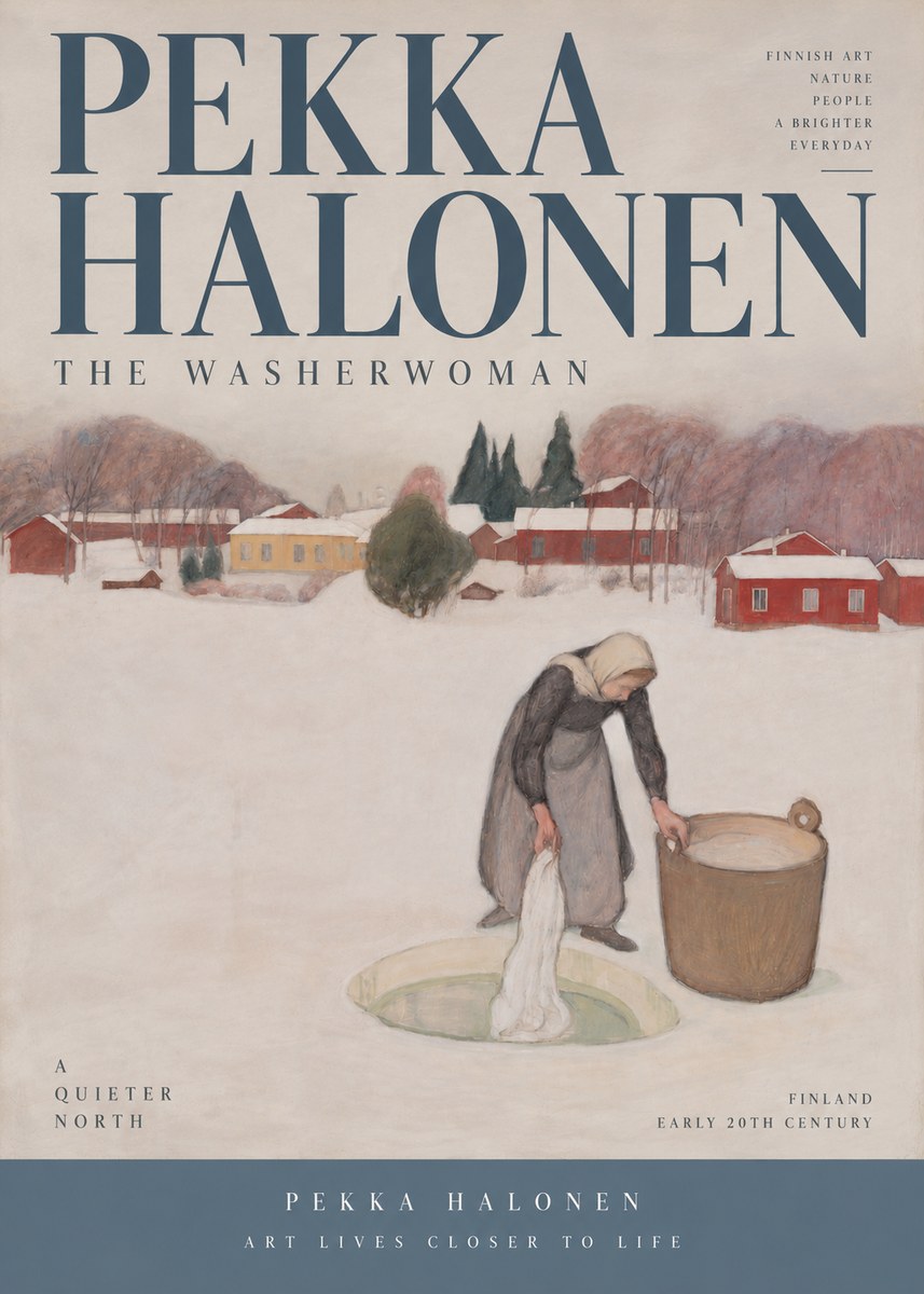 Pekka Halonen The Washerwoman No4 - Plakát