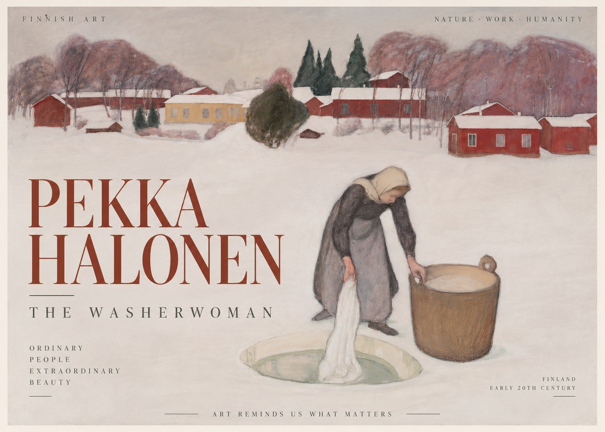 Pekka Halonen The Washerwoman No5 - Plakát