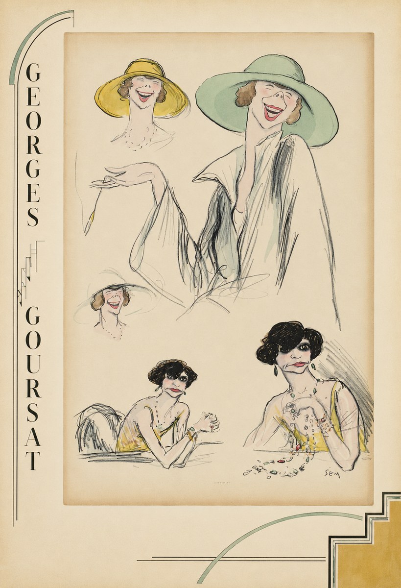 Georges Goursat Elegant Parisian Caricatures No2 - Plakát
