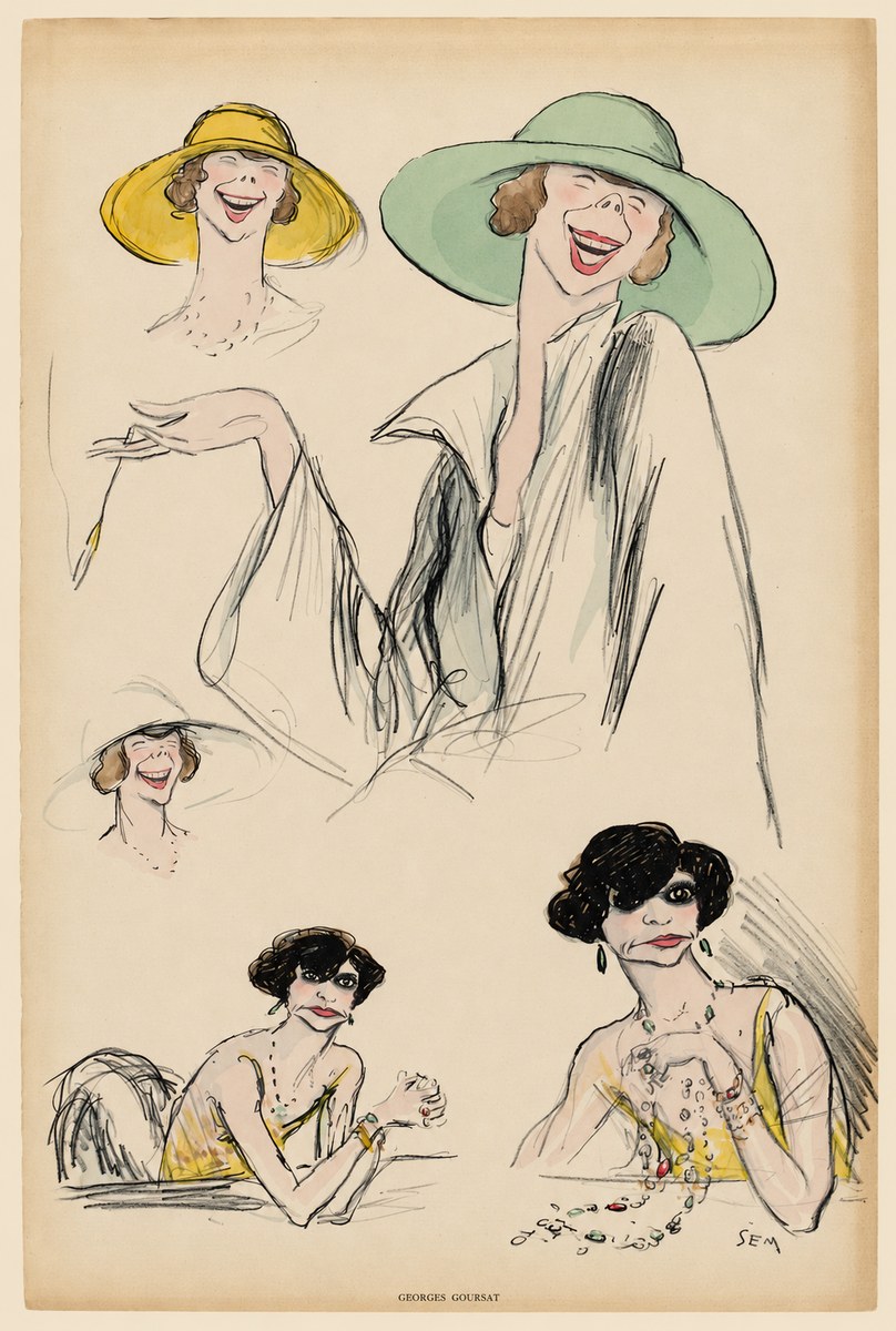 Georges Goursat Elegant Parisian Caricatures No5 - Plakát