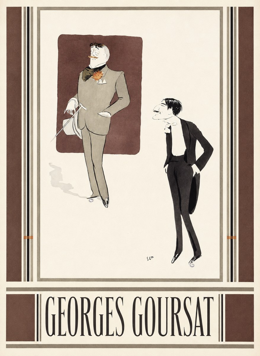 Georges Goursat High Society Caricature No3 - Plakát