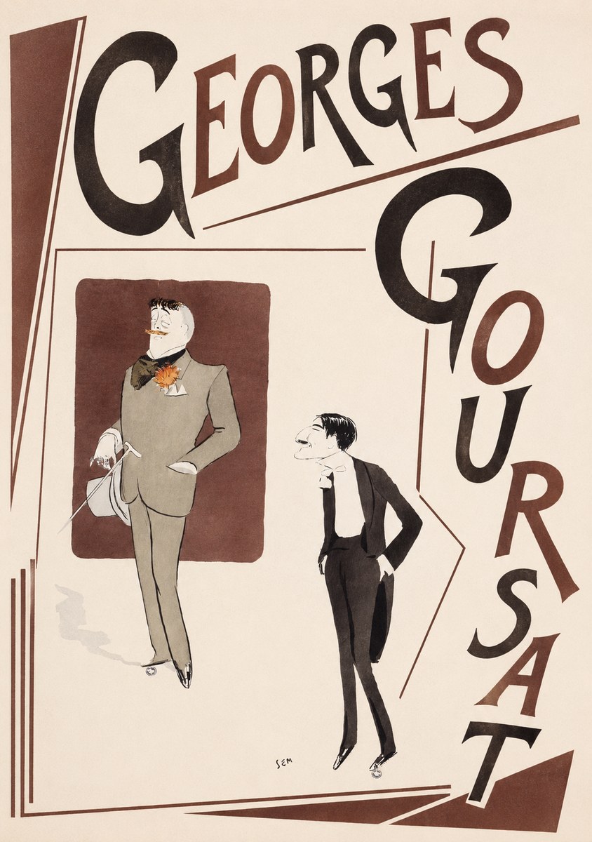 Georges Goursat High Society Caricature No5 - Plakát