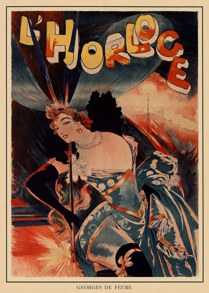 Georges de Feure L'horloge III No4 - Plakát