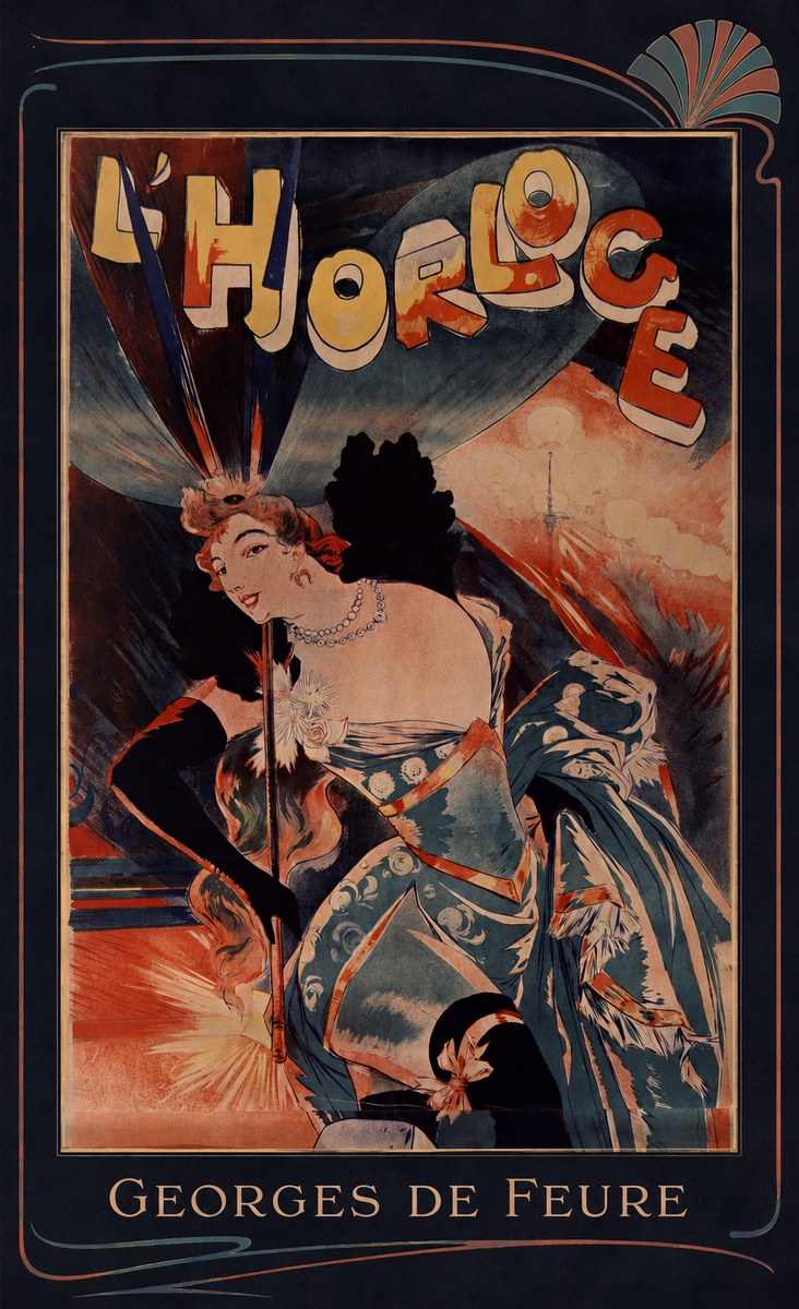 Georges de Feure L'horloge III No6 - Plakát